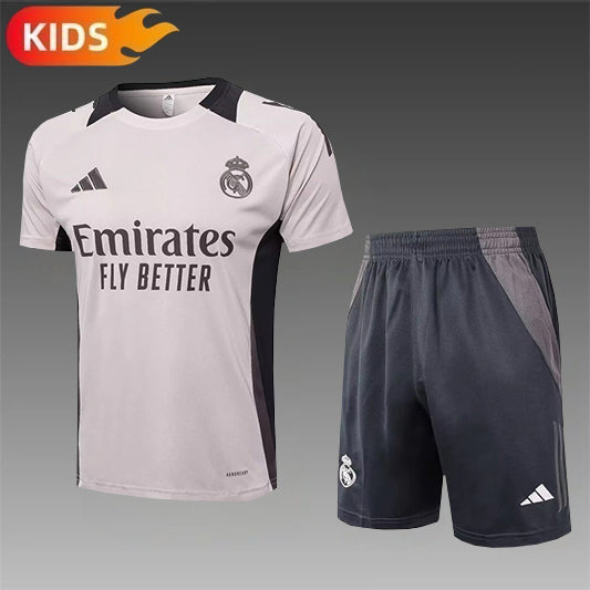 Real Madrid Trainingskit 'Beige-Grijs' 25/26 - KINDEREN
