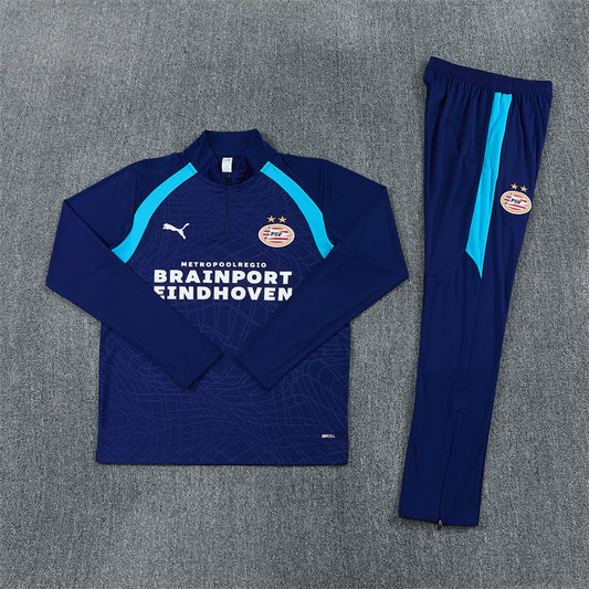 PSV Eindhoven Half-Pull Trainingspak 'Donkerblauw' 26/27 - KINDEREN