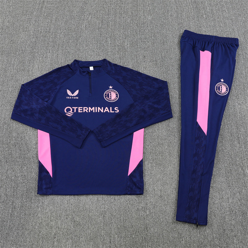 Feyenoord Half-Pull Trainingspak 'Blauw' 25/26 - KINDEREN