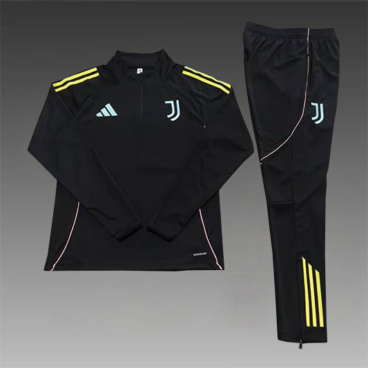 Juventus Half-Pull Trainingspak 'Zwart' 25/26 - VOLWASSENEN