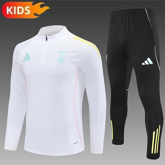 Juventus Half-Pull Trainingspak 'Wit' 25/26 - KINDEREN