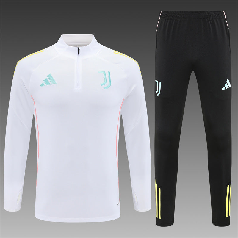Juventus Half-Pull Trainingspak 'Wit' 25/26 - KINDEREN