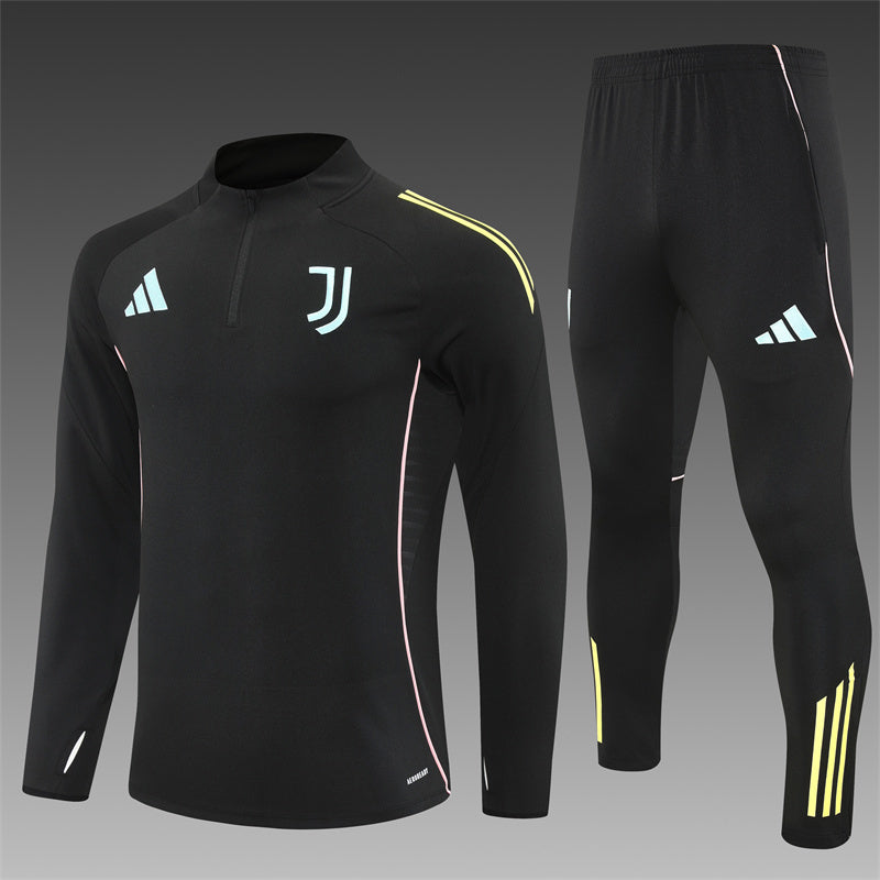 Juventus Half-Pull Trainingspak 'Zwart' 25/26 - VOLWASSENEN