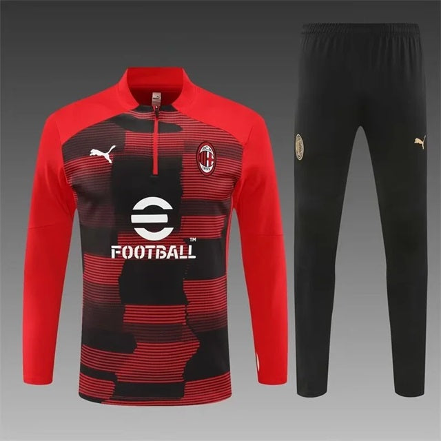 AC Milan Half-Pull Trainingspak 'Rood' - VOLWASSENEN