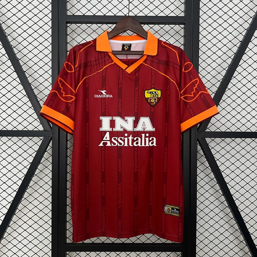 Roma Retro 'Thuis' Voetbalshirt 99/00 - VOLWASSENEN