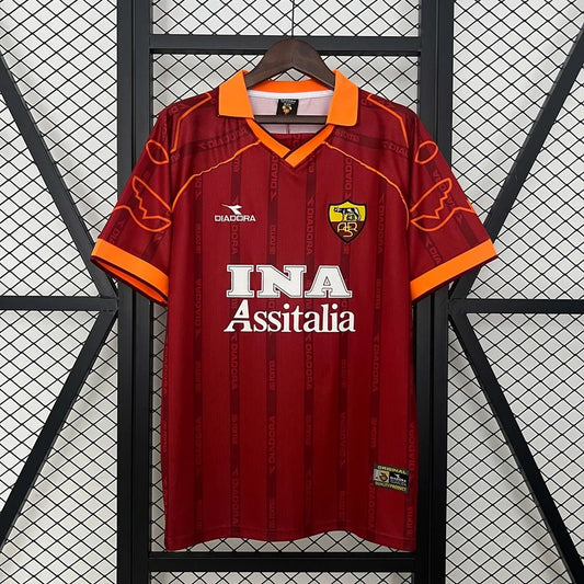 Roma Retro 'Thuis' Voetbalshirt 99/00 - VOLWASSENEN