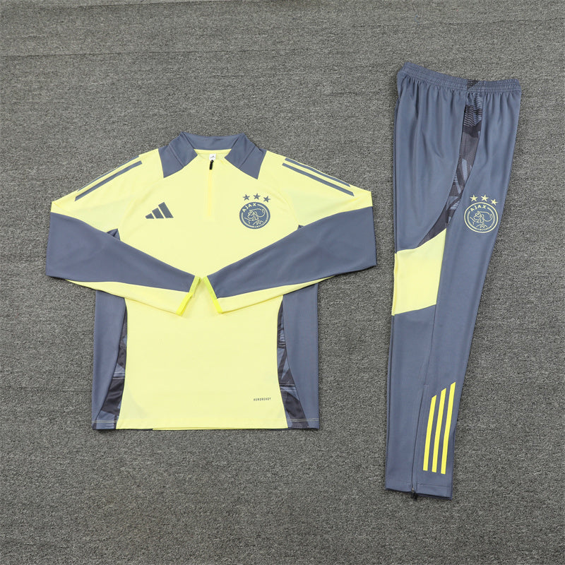 Ajax Half-Pull Trainingspak 'Geel-Grijs' - VOLWASSENEN