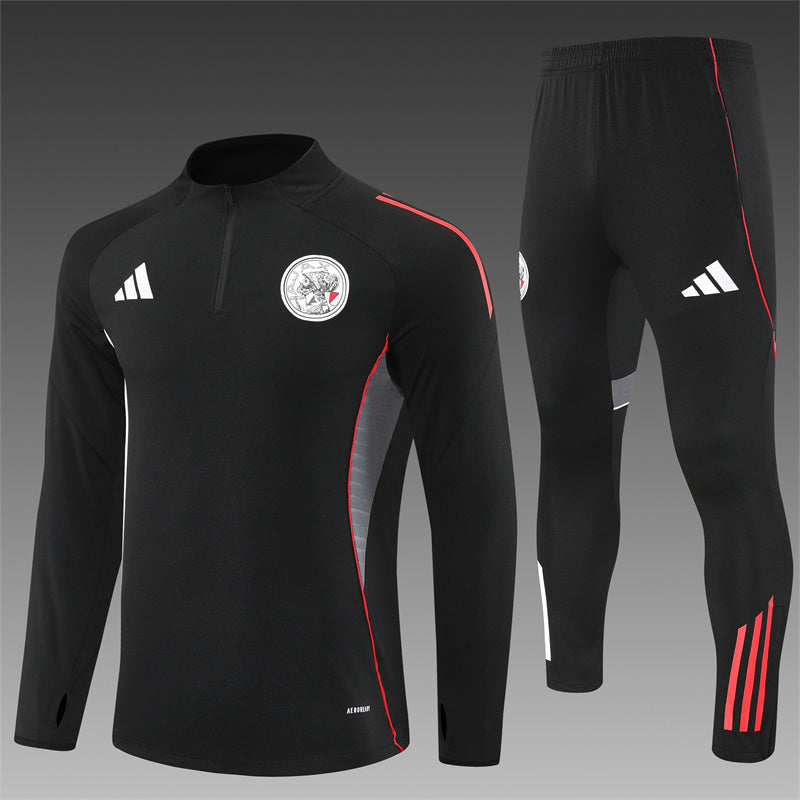 Ajax Half-Pull Trainingspak 'Zwart' 25/26 - VOLWASSENEN