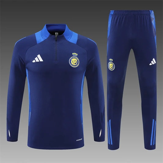 Al Nassr Half-Pull Trainingspak 'Blauw' - VOLWASSENEN