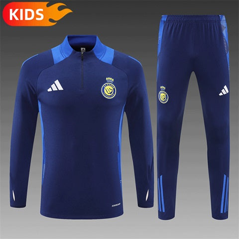 Al Nassr Half-Pull Trainingspak 'Blauw' - KINDEREN