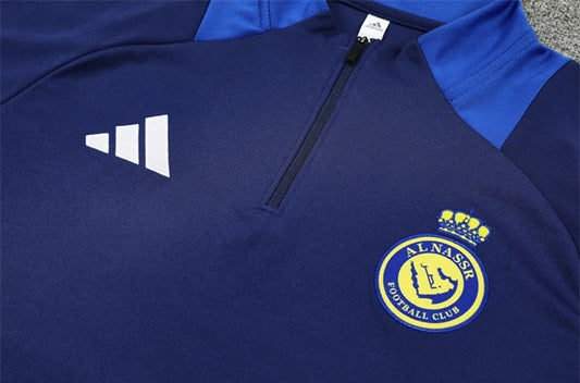 Al Nassr Half-Pull Trainingspak 'Blauw' - KINDEREN
