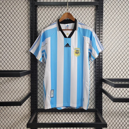 Argentinie Retro 'Thuis' Voetbalshirt 1998 - VOLWASSENEN