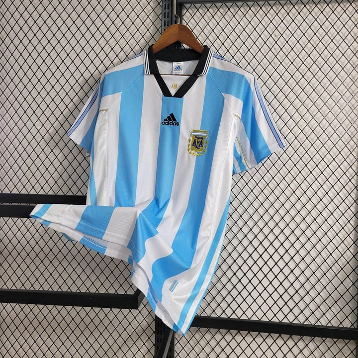 Argentinie Retro 'Thuis' Voetbalshirt 1998 - VOLWASSENEN