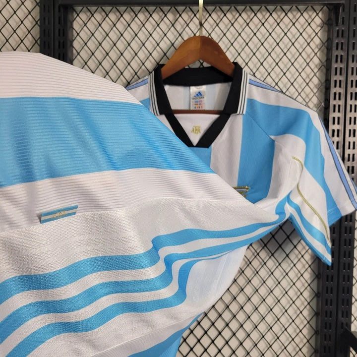 Argentinie Retro 'Thuis' Voetbalshirt 1998 - VOLWASSENEN