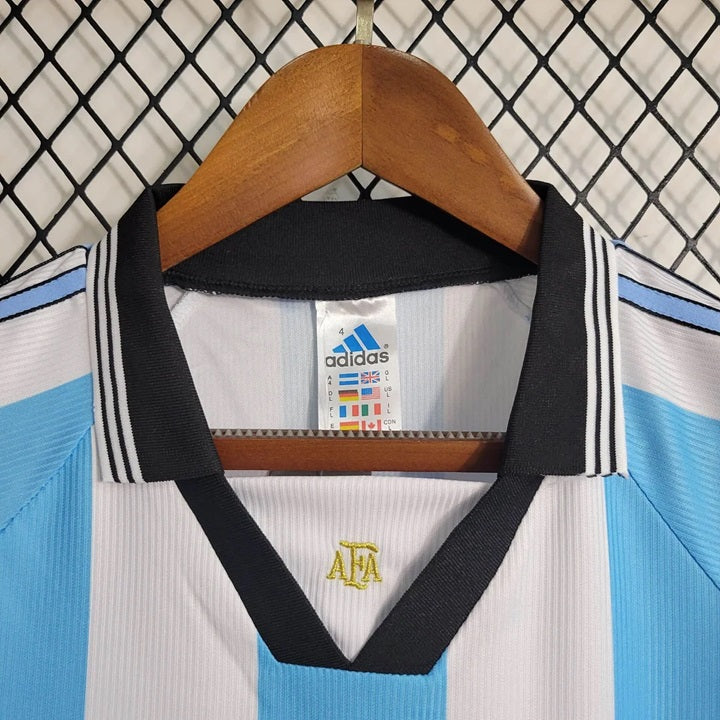 Argentinie Retro 'Thuis' Voetbalshirt 1998 - VOLWASSENEN
