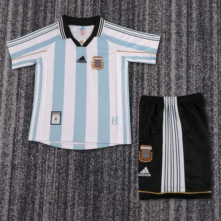 Argentinie Retro 'Thuis' Voetbalkit 1998 - KINDEREN