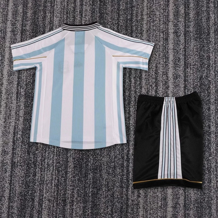 Argentinie Retro 'Thuis' Voetbalkit 1998 - KINDEREN