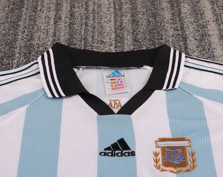 Argentinie Retro 'Thuis' Voetbalkit 1998 - KINDEREN