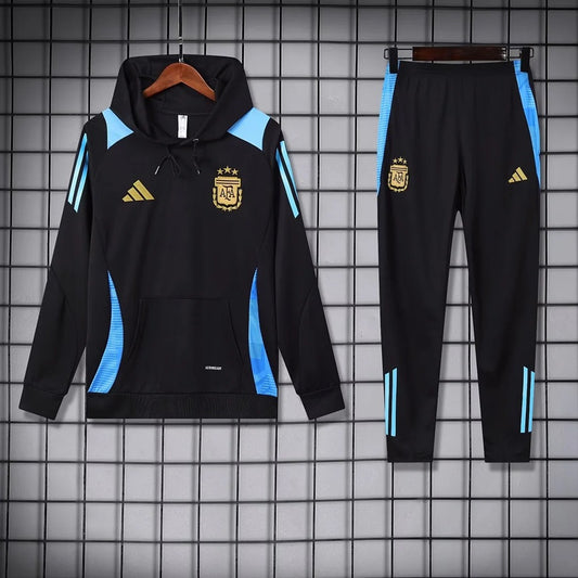 Argentinie Hooded Trainingspak 'Zwart' - VOLWASSENEN