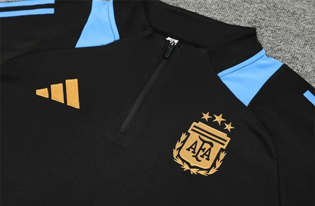 Argentinie Half-Pull Trainingspak 'Zwart' - VOLWASSENEN