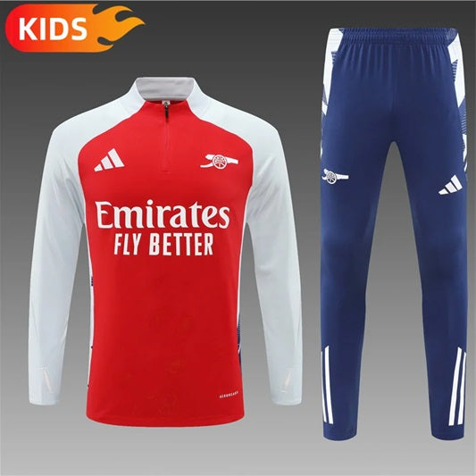 Arsenal Pull-Zip Trainingspak 'Rood' - KINDEREN