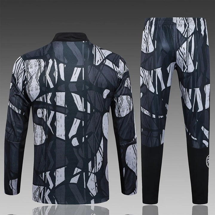 Arsenal Half-Pull Trainingspak 'Zwart/Grijs' - VOLWASSENEN