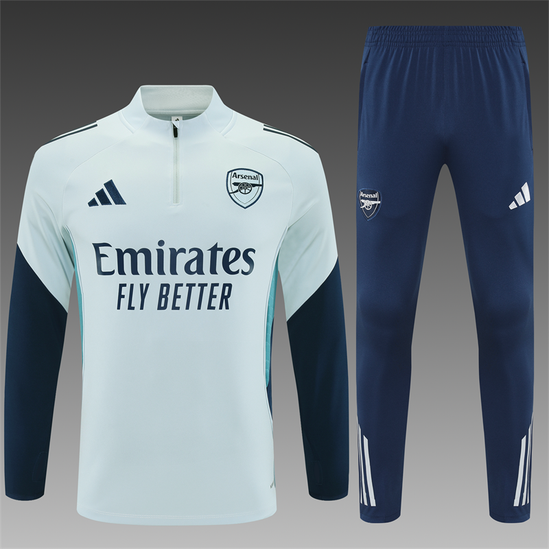 Arsenal Half-Pull Trainingspak 'Wit' 25/26 - KINDEREN
