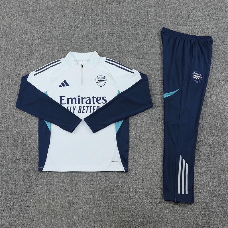 Arsenal Half-Pull Trainingspak 'Wit' 25/26 - KINDEREN
