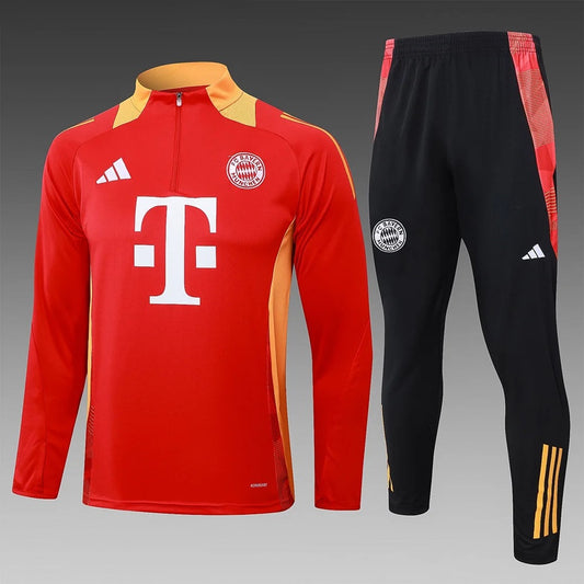 Bayern München Half-Pull Trainingspak 'Rood' - VOLWASSENEN