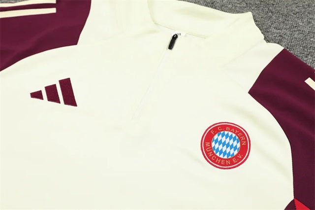 Bayern München Half-Pull Trainingspak 'Beige-Bordeaux' - KINDEREN