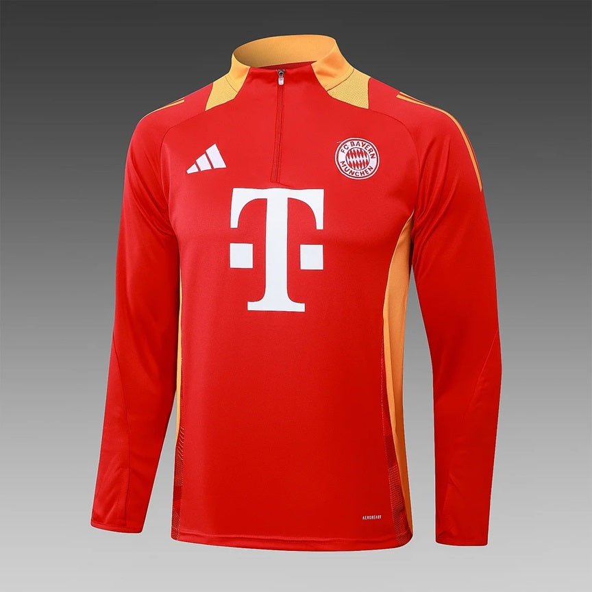 Bayern München Half-Pull Trainingspak 'Rood' - VOLWASSENEN