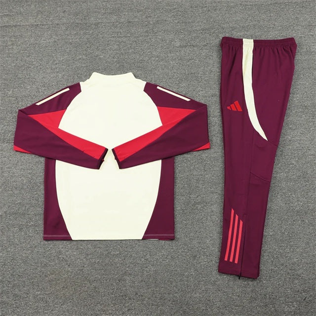 Bayern München Half-Pull Trainingspak 'Beige-Bordeaux' - KINDEREN