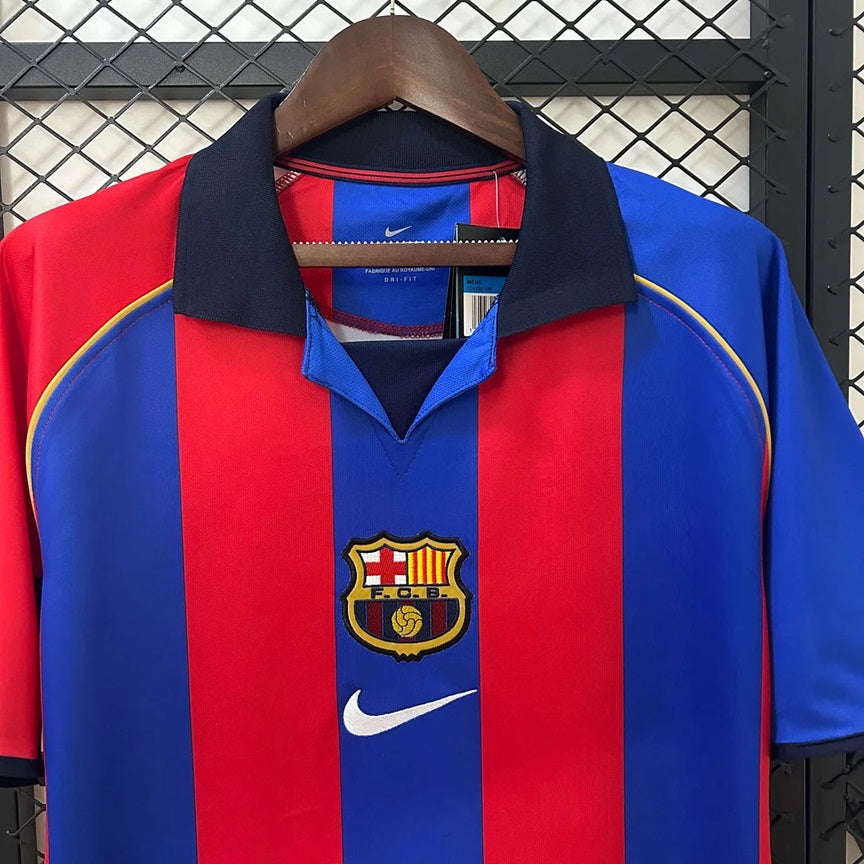 Barcelona Retro 'Thuis' Voetbalshirt 01/02 - VOLWASSENEN