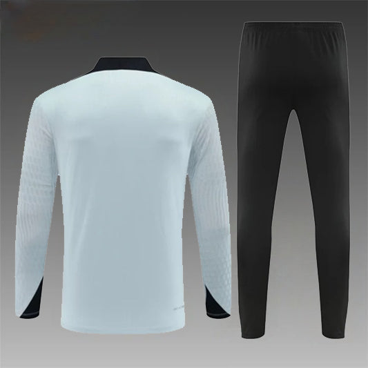 Barcelona Half-Pull Trainingspak 'Wit' - VOLWASSENEN