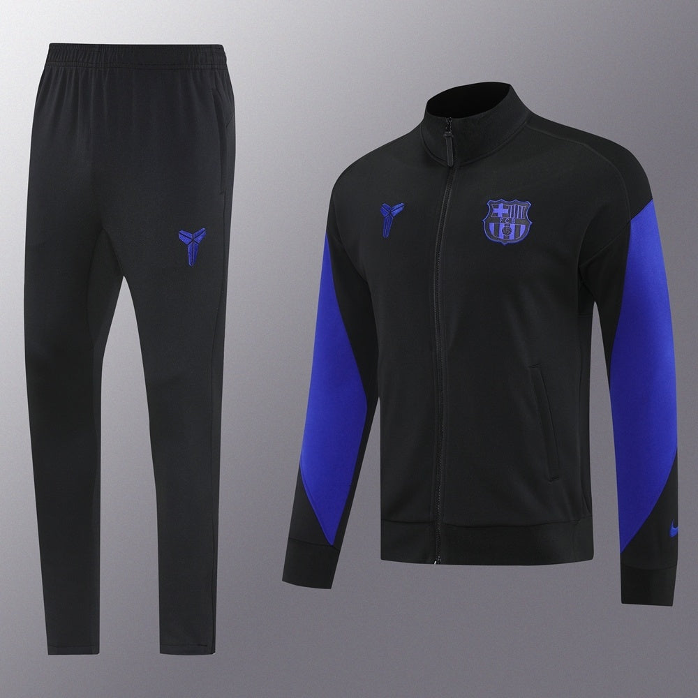 Barcelona Full-zip Trainingspak 'Zwart-Blauw' 25/26 - VOLWASSENEN