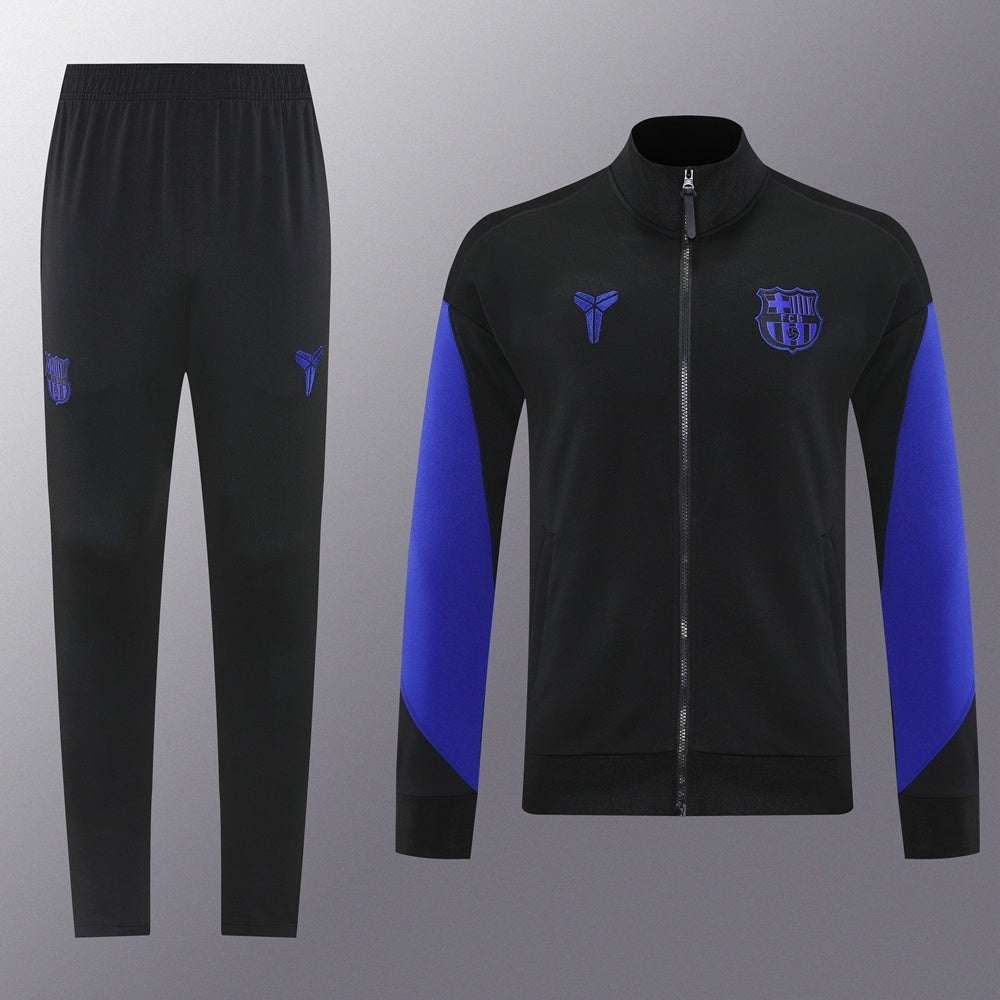 Barcelona Full-zip Trainingspak 'Zwart-Blauw' 25/26 - VOLWASSENEN
