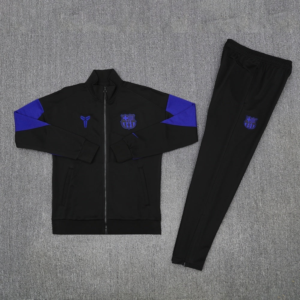 Barcelona Full-zip Trainingspak 'Zwart-Blauw' 25/26 - VOLWASSENEN