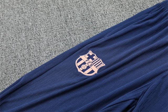 Barcelona Half-Pull Trainingspak 'Beige-Roze' 25/26 - KINDEREN
