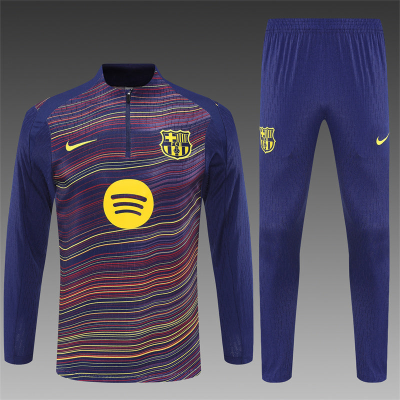 Barcelona Half-Pull Trainingspak 'Blauw-Geel' 25/26 - KINDEREN
