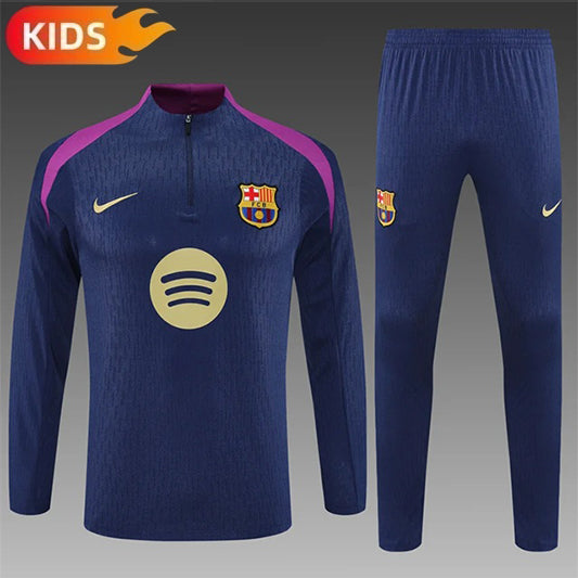 Barcelona Half-Pull Trainingspak 'Blauw-Paars' 25/26 - KINDEREN
