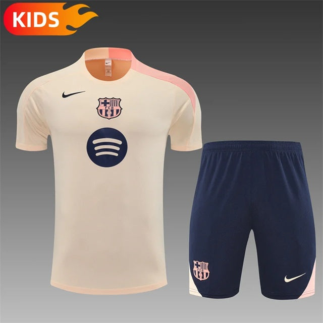 Barcelona Trainingskit 'Beige-Roze' 25/26 - KINDEREN