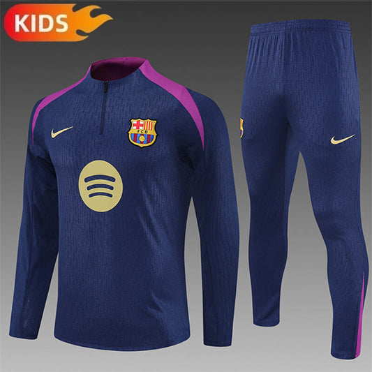 Barcelona Half-Pull Trainingspak 'Blauw-Paars' 25/26 - KINDEREN
