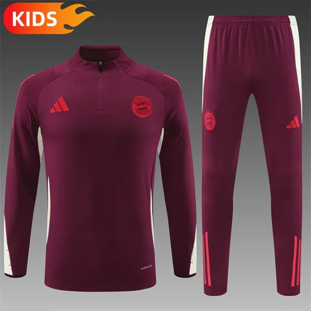 Bayern München Half-Pull Trainingspak 'Bordeaux' - KINDEREN