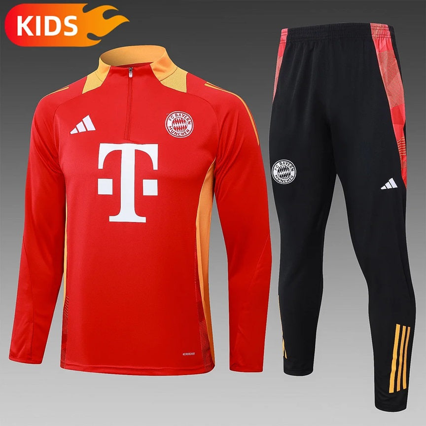 Bayern München Half-Pull Trainingspak 'Rood' - KINDEREN