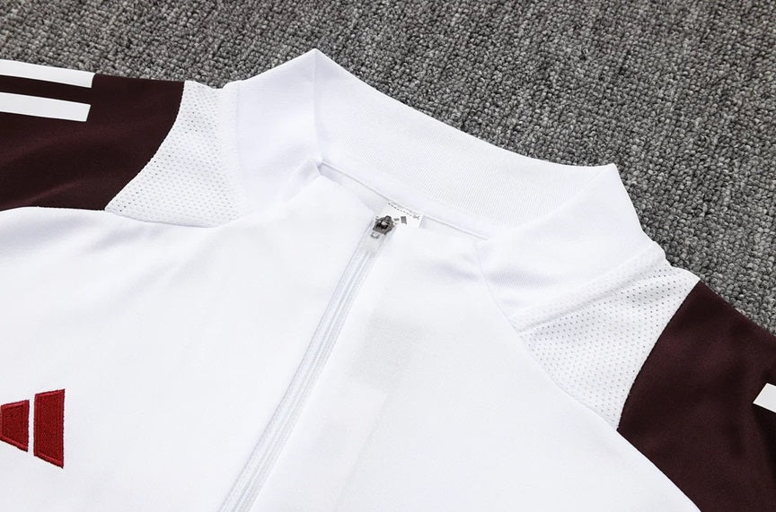 Bayern München Half-Pull Trainingspak 'Wit' - KINDEREN