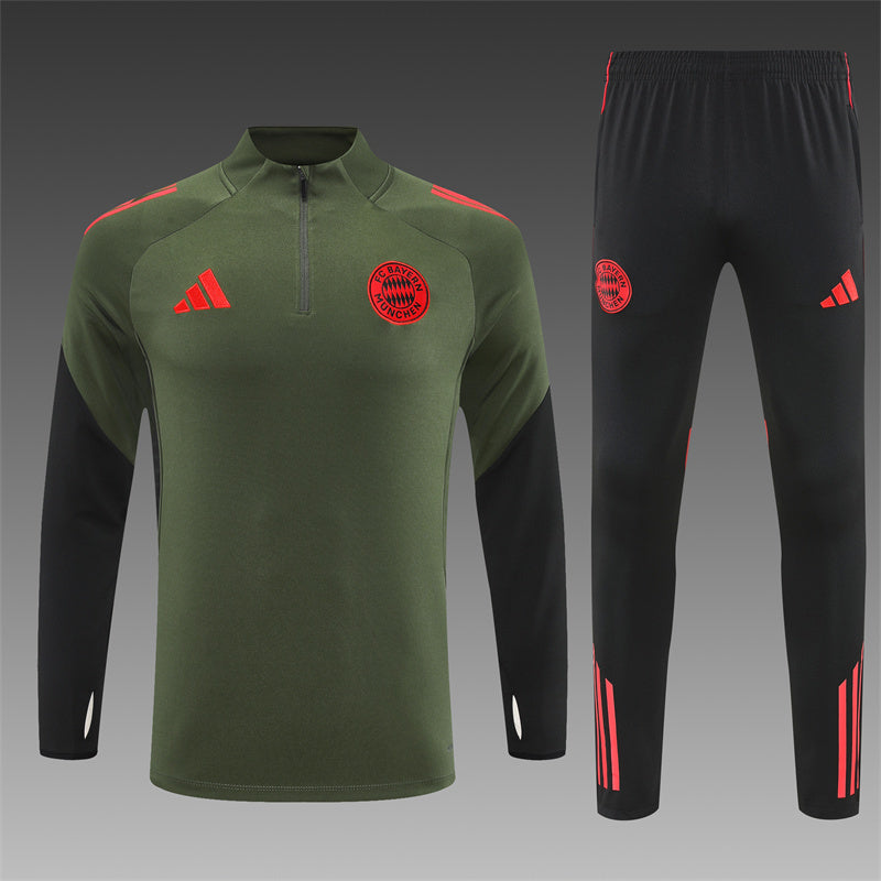 Bayern Munchen Half-Pull Trainingspak 'Groen' 25/26 - KINDEREN