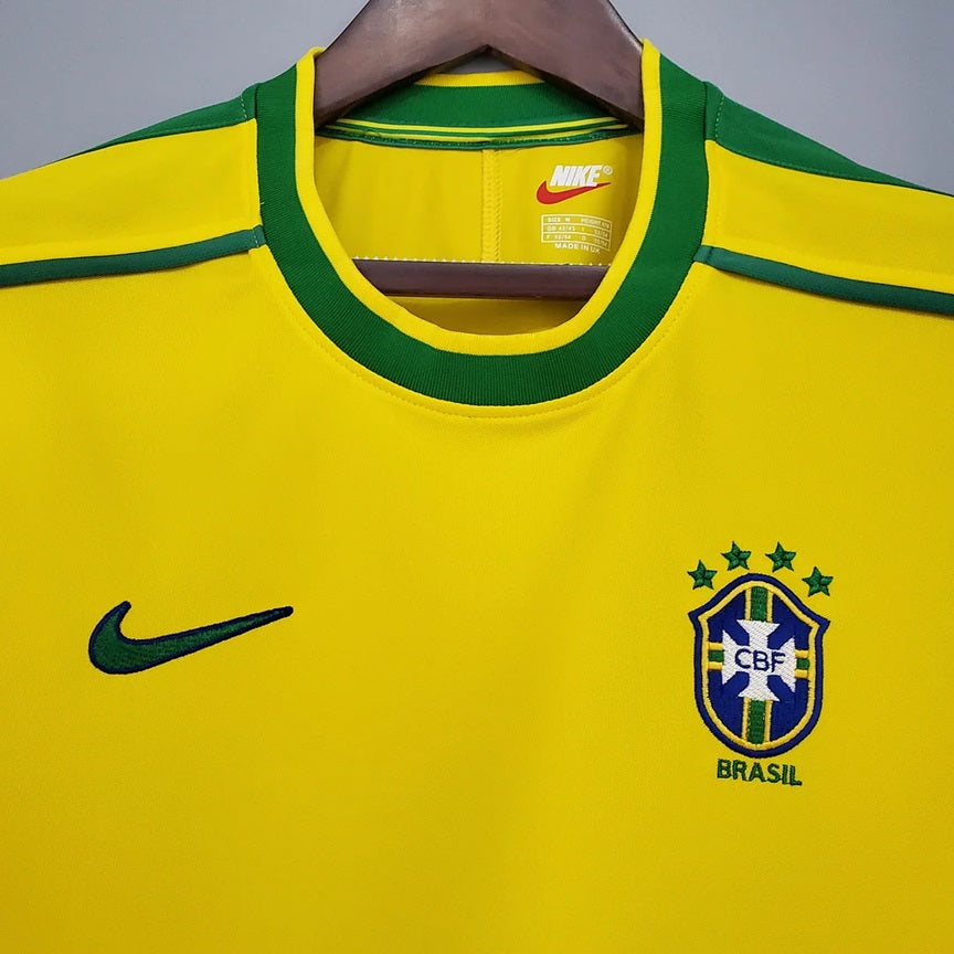 Brazilie Retro 'Thuis' Voetbalshirt 1998 - VOLWASSENEN