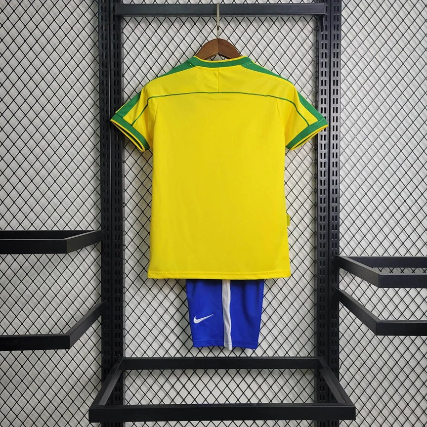 Brazilie Retro 'Thuis' Voetbalkit 1998 - KINDEREN