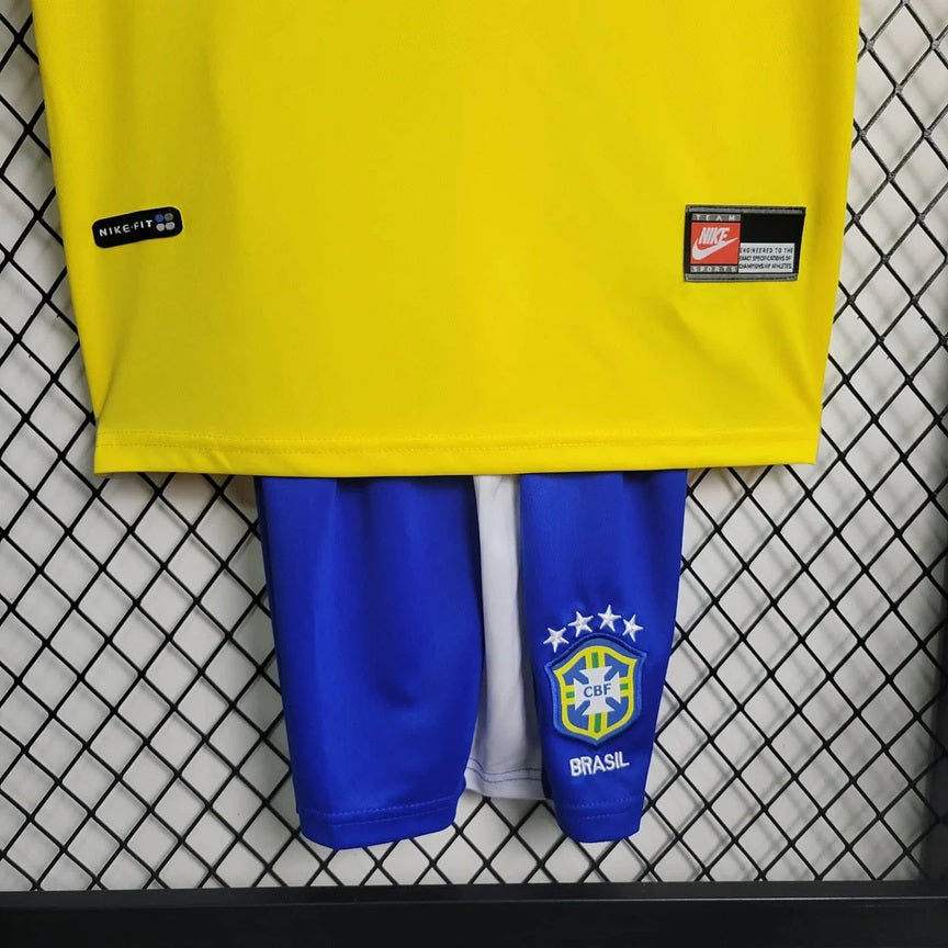 Brazilie Retro 'Thuis' Voetbalkit 1998 - KINDEREN