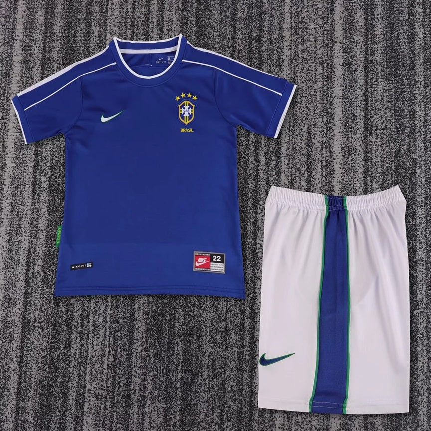Brazilie Retro 'Uit' Voetbalkit 1998 - KINDEREN